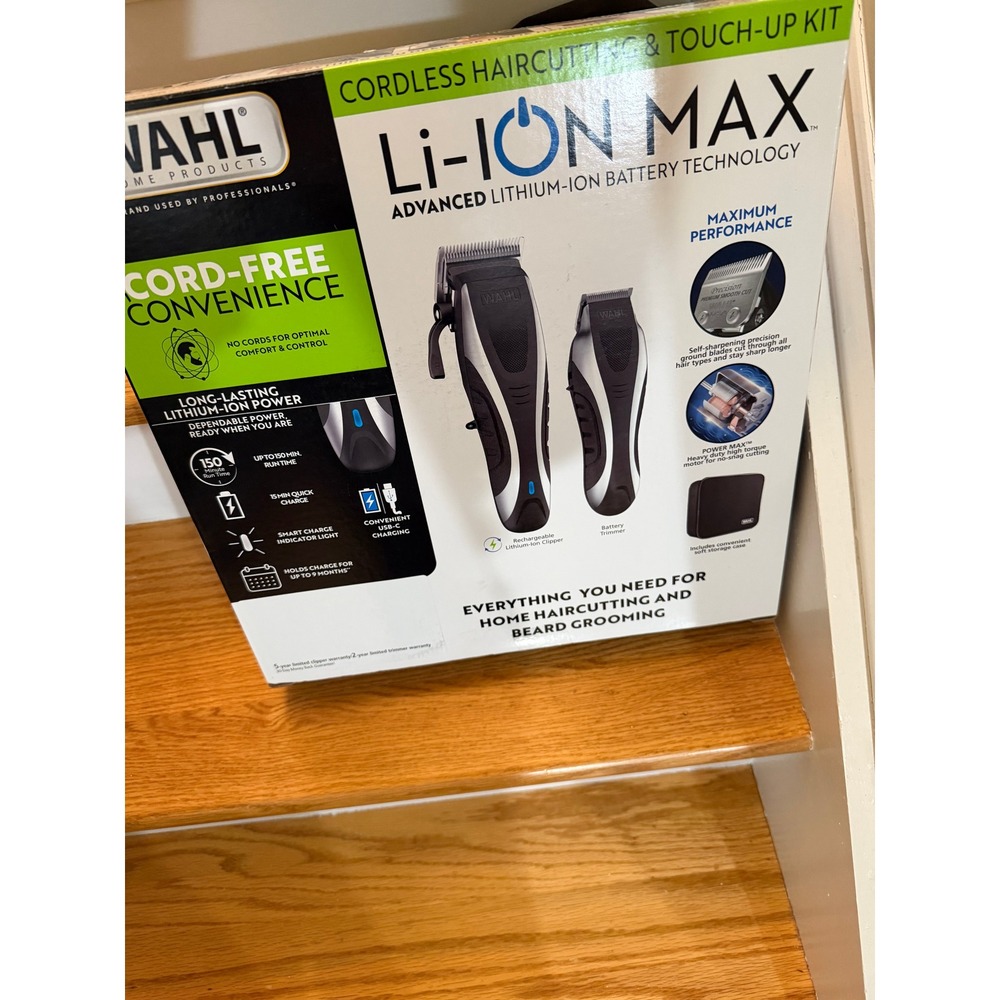 Wahl Li-ION MAX Cordless Haircutting & Beard Grooming Kit Open Box Missing USBC